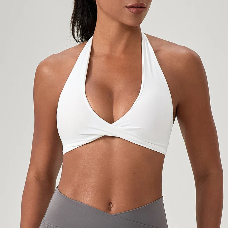 FlexiFit Halter: Stylish Yoga Gym Bra for Women