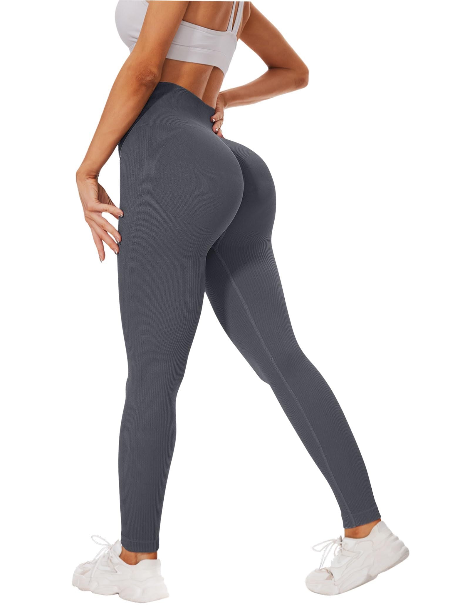High-waisted seamless cropped leggings