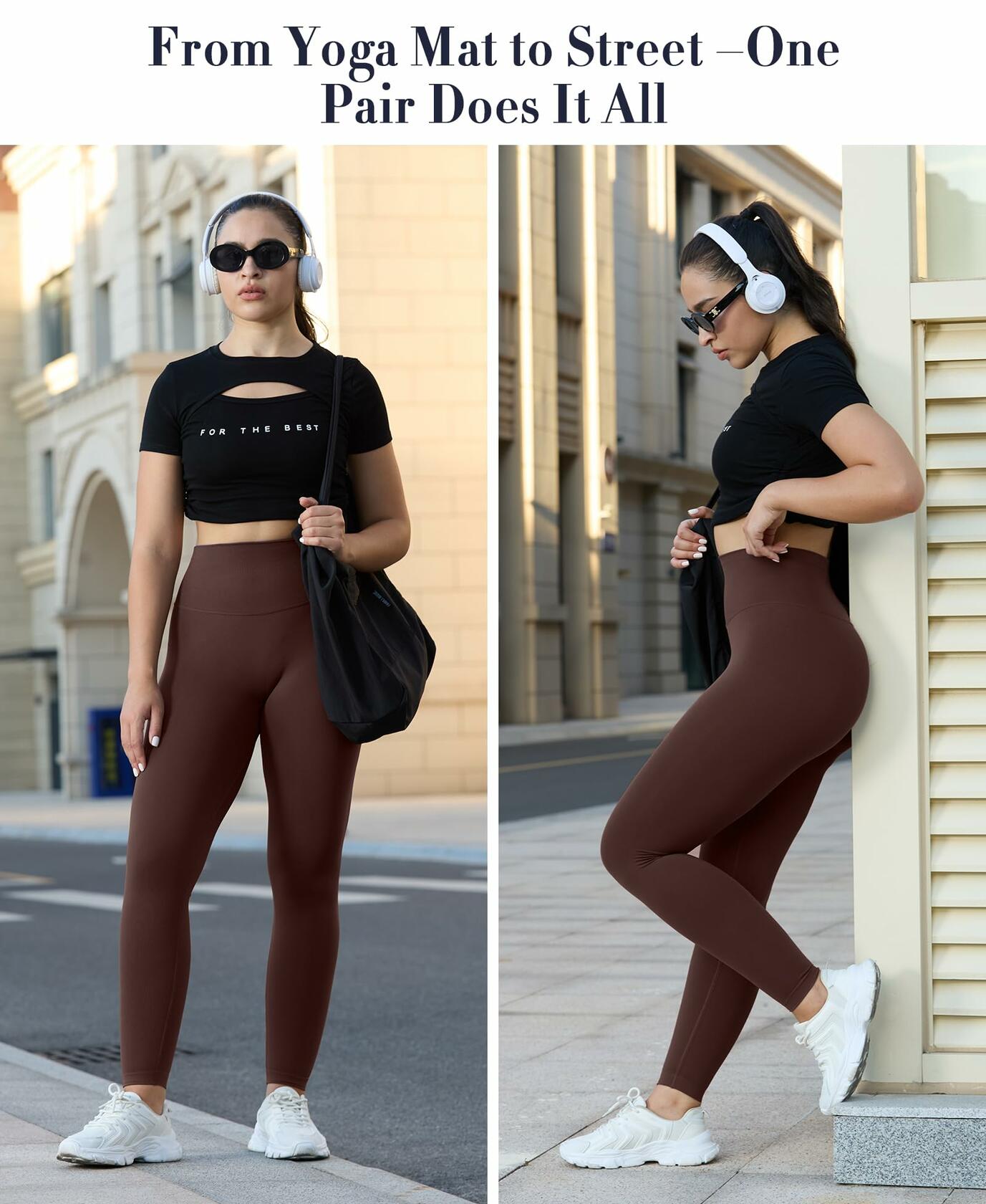 LUMIVAE High Waisted Tummy Control Butt Scrunch Leggings Naval Academy Size S