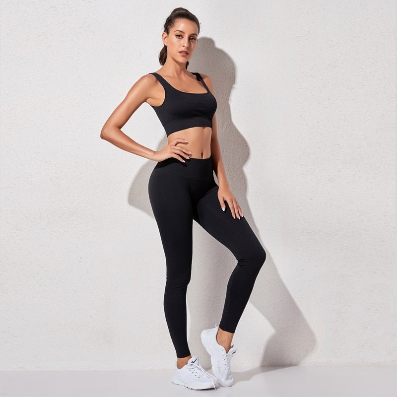 Elevate Active: Seamless High-Waist Bra & Leggings
