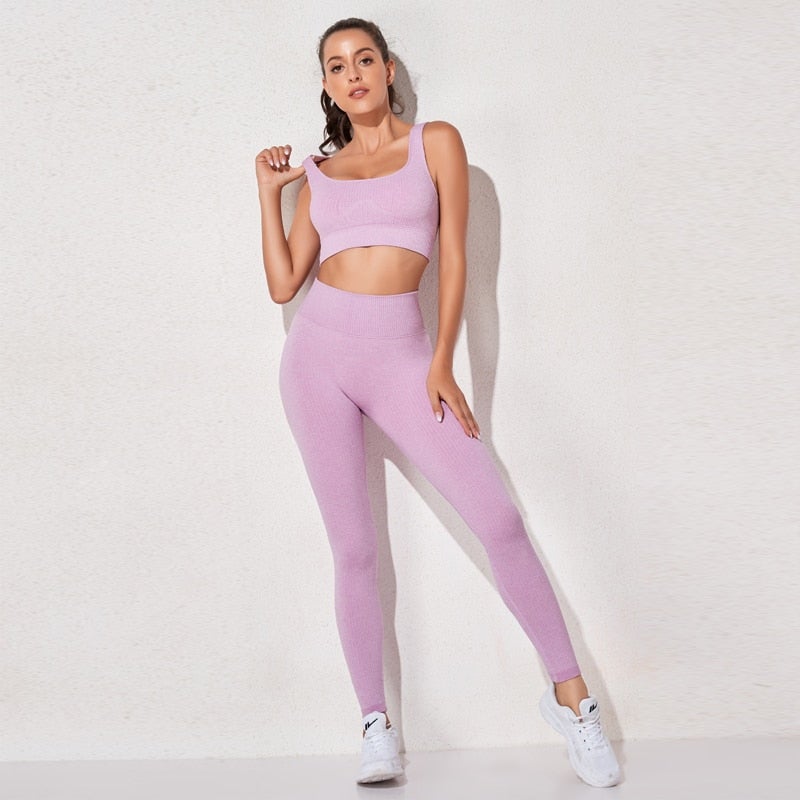 Elevate Active: Seamless High-Waist Bra & Leggings