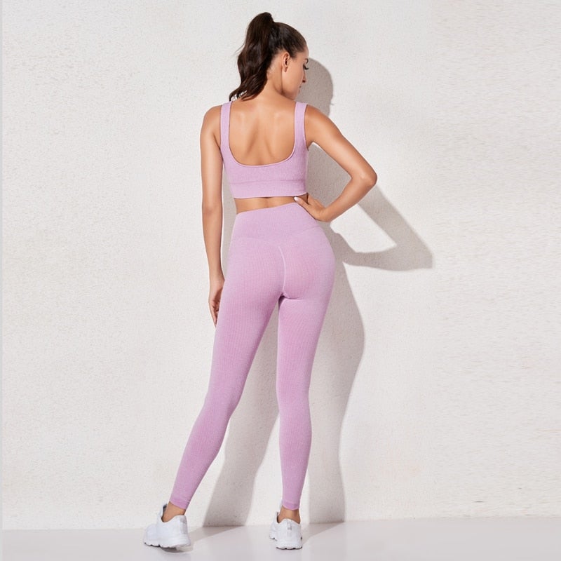 Elevate Active: Seamless High-Waist Bra & Leggings
