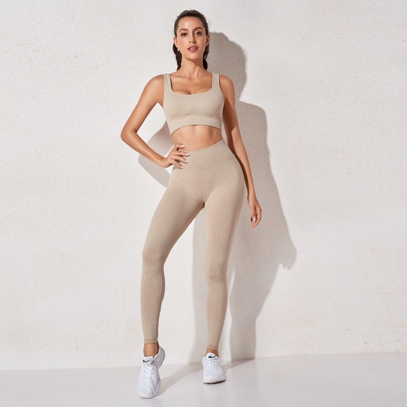 Elevate Active: Seamless High-Waist Bra & Leggings