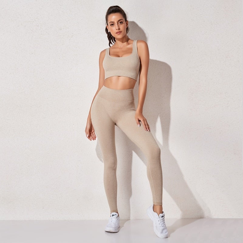 Elevate Active: Seamless High-Waist Bra & Leggings